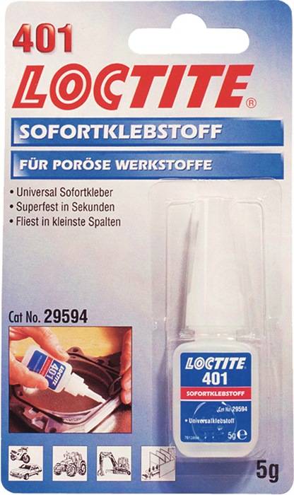 Sofortklebstoff 401 5g NSF P1 farblos Flasche LOCTITE