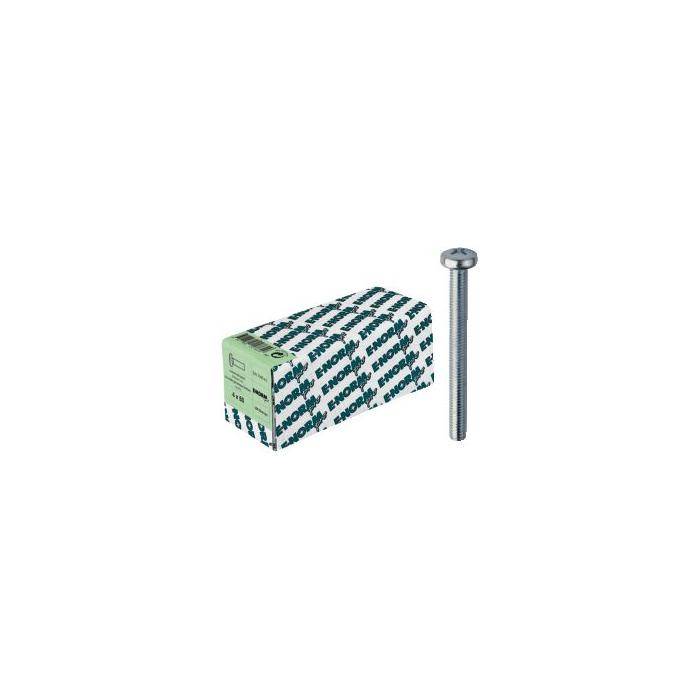 Linsenschraube - E-NORMpro - DIN 7985 - Edelstahl - Abmessung M6 x 16 mm - dk 12 mm - k 4,6 mm - Bit 3 - VE 50 Stück - Preis per VE