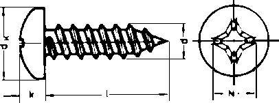 DIN 7981 ST galZn -C-H 4,8x9,5 KP E-NORMpr
