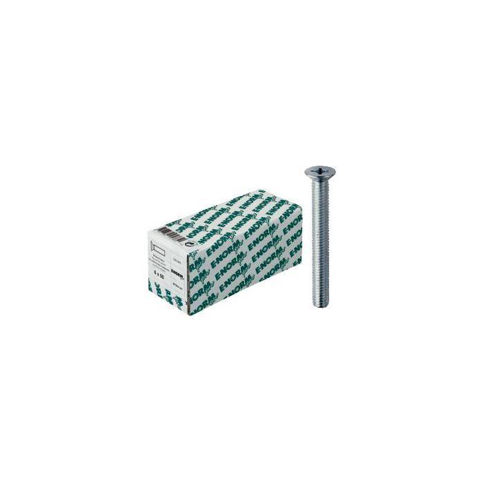 Senkkopfschraube - E-NORMpro - DIN 965 - verzinkt - Abmessung M3 x 8 mm - dk 5,6 mm - k 1,65 mm - Bit H 1 - VE 100 Stück - Preis per VE
