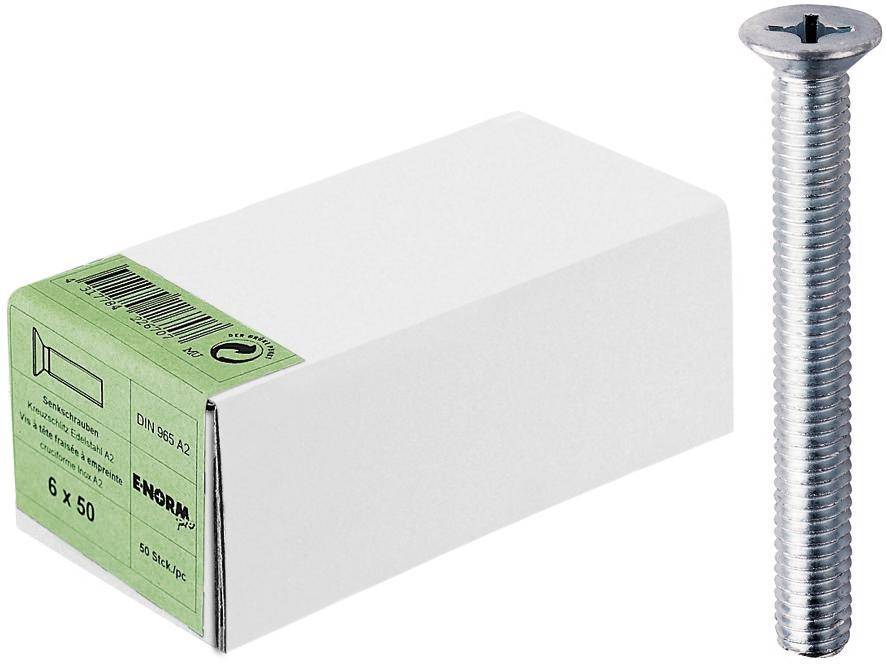 DIN 965 Edelstahl A2 -H M4x50 HP E-NORMpro - Artikel: 4317784226592