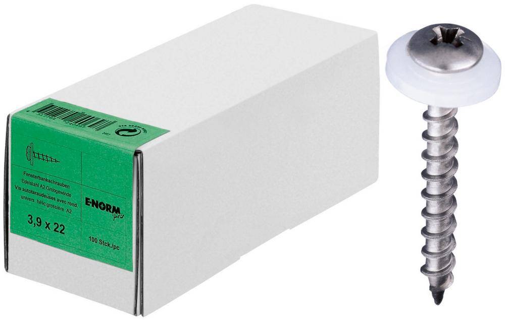 Fensterbankschraube A2 4,0x22 Grobgew. E-NORMpro - Artikel: 4317784240697