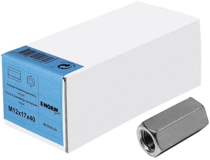 Verb.muffe 6kt. 4.8 galZn M8x25x11 HP E-NORMpro