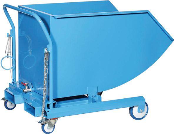 Spänekippbehälter 300 l B800xT1175xH892 mm Muldenhöhe 600mm RAL 5012