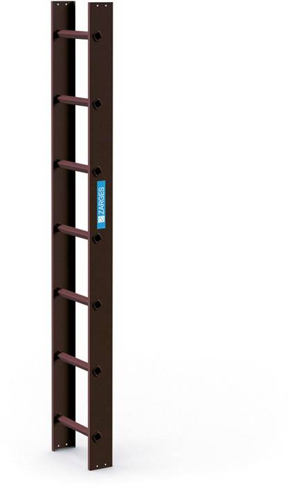 Dachleiter 7Sprossen L.2m B.340mm G.3,2kg braun Holm-H.110mm Zarges