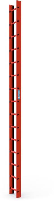 Dachleiter 15Sprossen L.4,2m B.340mm G.6,8kg ziegelrot Holm-H.110mm Zarges