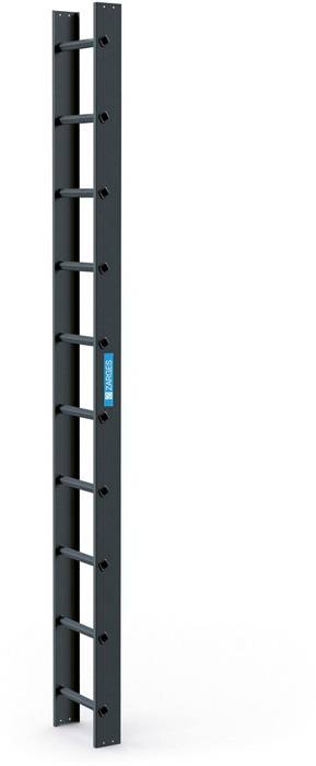 Dachleiter 10Sprossen L.2,8m B.340mm G.4,8kg anthrazitgrau Holm-H.110mm Zarges
