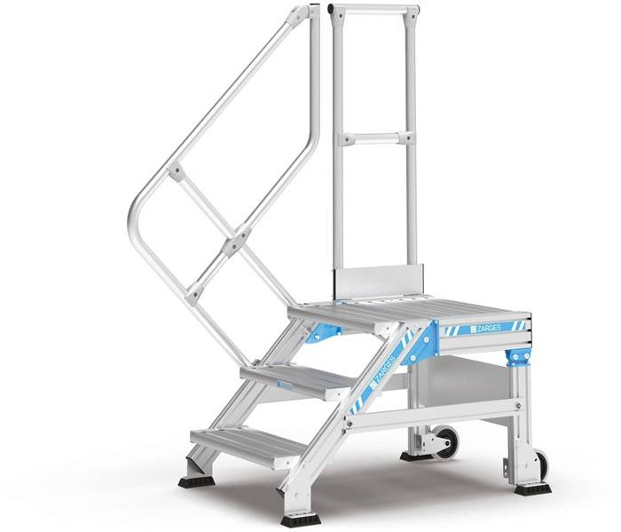 Treppenpodest 2Stufen Neigung 60Grad H.500mm LM Ausladung 770mm Zarges