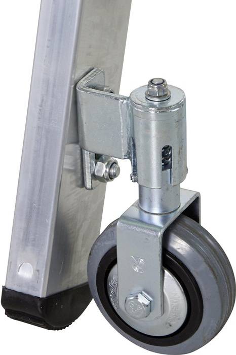 Stufen-Regalleiter Comfortstep Trec LH 6Stufen senkr.Einhäng-H.1,84-2,08m fahrb.