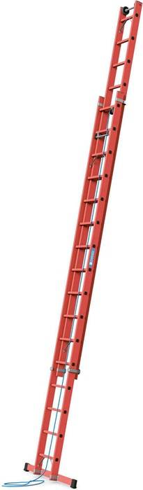 GFK-Seilzugleiter Skyline EFA 2E 2x16Sprossen L.4,64-8m Arbeits-H.8,7m Ku.glasfa