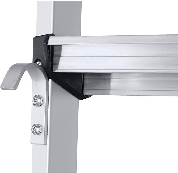 Stufen-Regalleiter Comfortstep LH 9Stufen senkr.Einhäng-H.2,2-2,44m LM Zarges