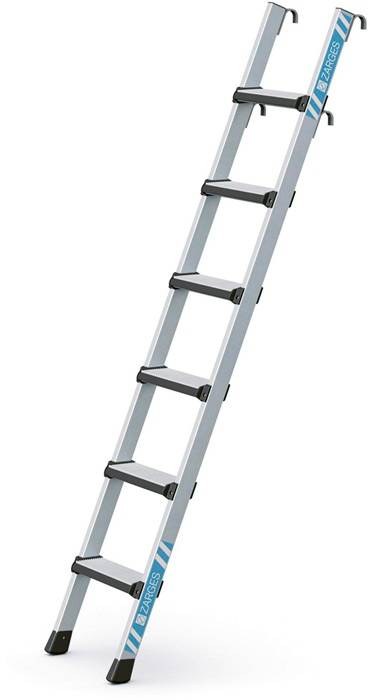 Stufen-Regalleiter Comfortstep LH 6Stufen senkr.Einhäng-H.1,45-1,69m LM Zarges
