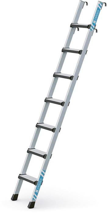 Stufen-Regalleiter Comfortstep LH 7Stufen senkr.Einhäng-H.1,7-1,94m LM Zarges
