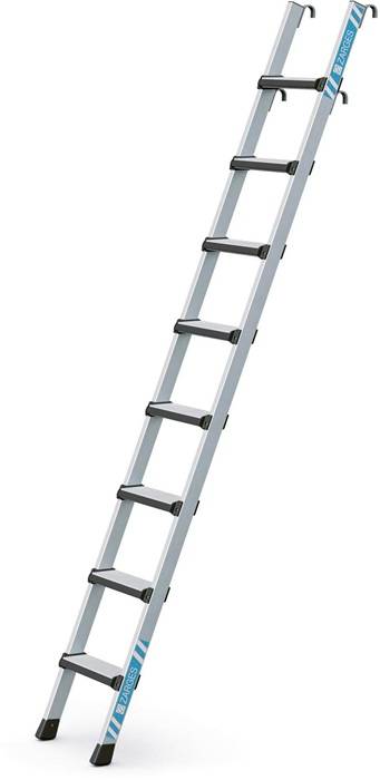 Stufen-Regalleiter Comfortstep LH 8Stufen senkr.Einhäng-H.1,95-2,19m LM Zarges