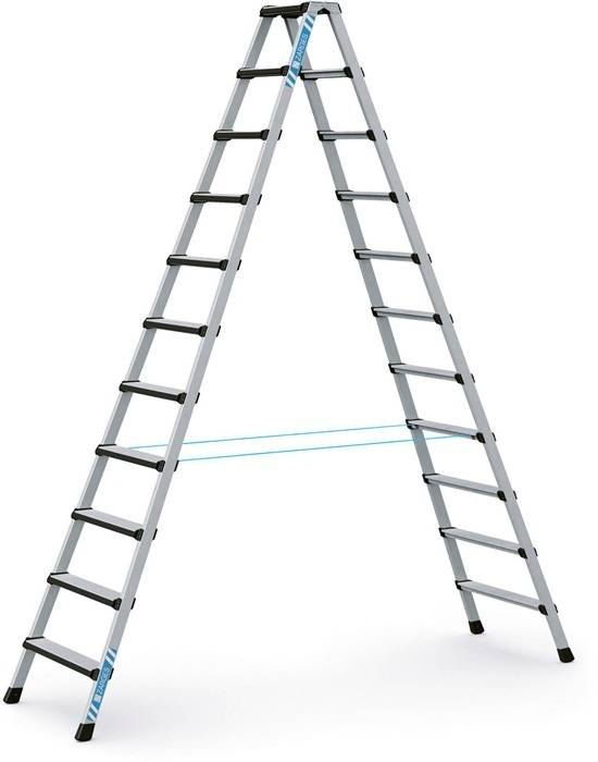 Stufen-Stehleiter Comfortstep B 2x11 Stufen L.2,99m Arbeits-H.4,25m G.17,6kg