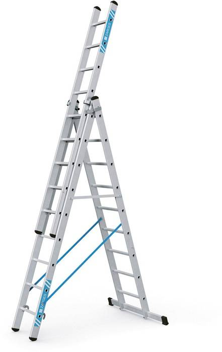 Mehrzweckleiter Skymaster X 3x9 Sprossen L.2,7-6,7m Arbeits-H.7,45m Alu. Zarges