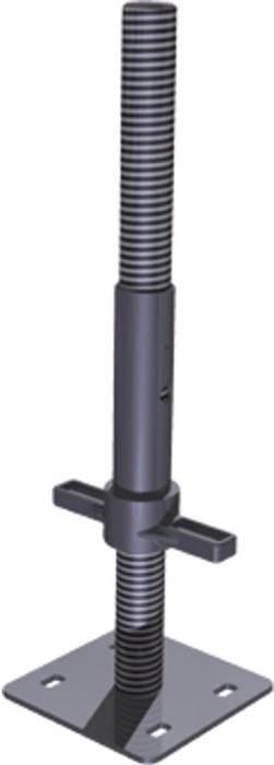 Fußplatte G.4,5kg Stahl verz. m.Spindel Z600 Zarges