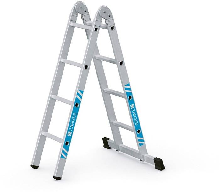 Mehrzweckleiter Combimaster X 2x4Spr. L.1,3-2,5m Arbeits-H.2,55-3,35m gebördelt