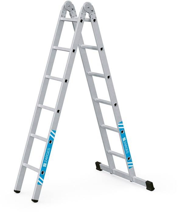 Mehrzweckleiter Combimaster X 2x6Spr. L.1,85-3,6m Arbeits-H.3,1-4,4m gebördelt