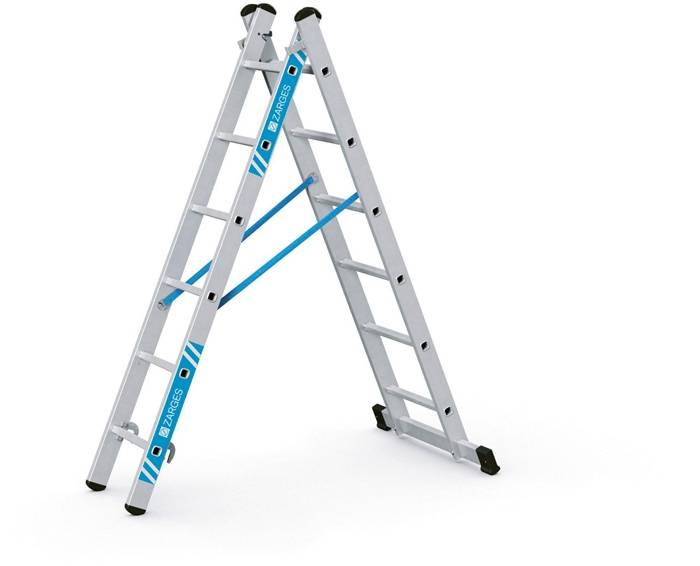 Steh-Schiebeleiter Combimaster Plus X 2x6 Sprossen L.1,86-2,98m Arbeits-H.3,8m