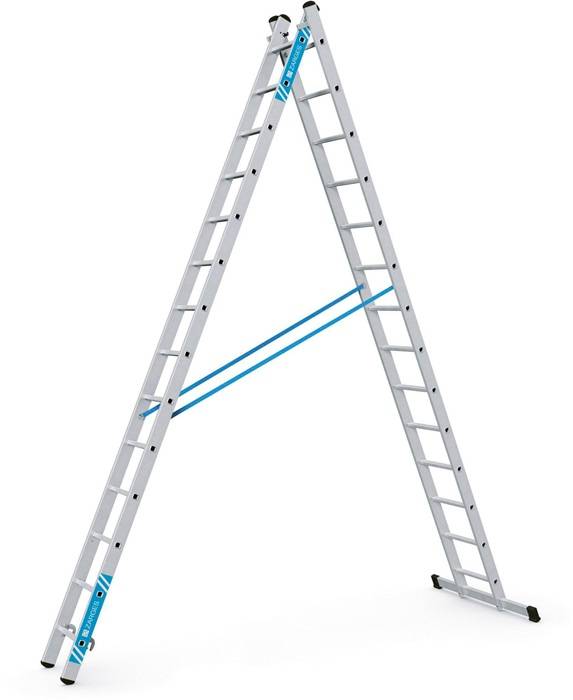 Steh-Schiebeleiter Combimaster Plus X 2x14Sprossen L.4,1-7,19m Arbeits-H.7,9m