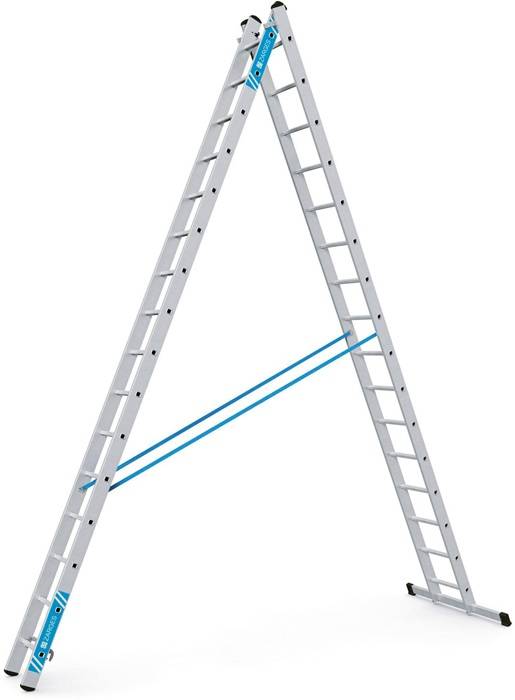 Steh-Schiebeleiter Combimaster Plus X 2x16Sprossen L.4,67-8,31m Arbeits-H.9m