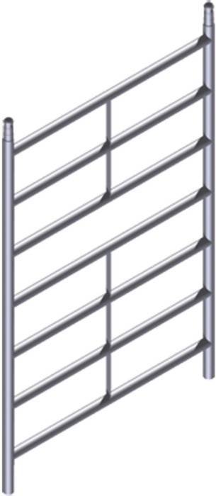 Aufsteckrahmen 7Sprossen H.1,96m G.10kg f.Gerüst-B.1,35m Zarges