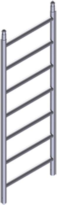 Aufsteckrahmen 7Sprossen H.1,96m G.6,7kg f.Gerüst-B.0,75m Zarges