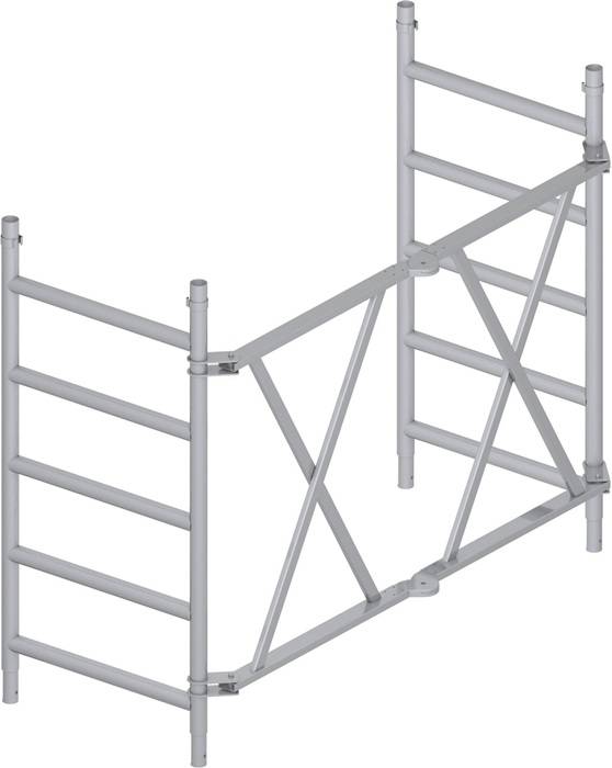 Klapprahmeneinheit H.1,5m f.Gerüst-LxB 1,8x1,35m G.21,3kg 5Sprossen Zarges