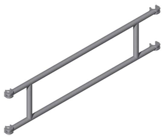 Zarges Geländer 42956 für 2,5 m