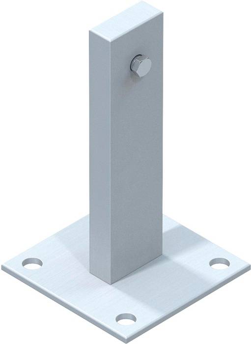 Fußplatte G.1kg Stahl verz. f.Steigleiter Zarges