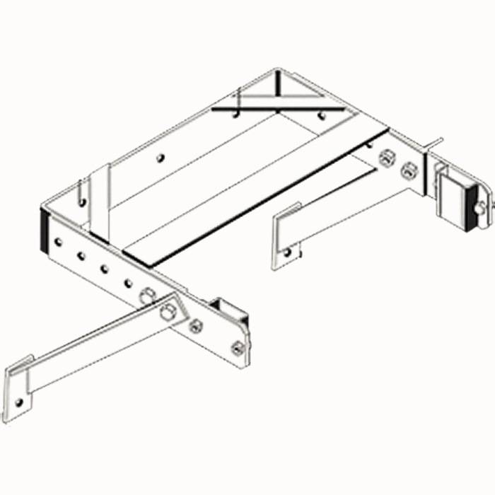 Wandhalter U-Bügel G.13,8kg Stahl verz. verstellbar f.Wandabstand 400-600mm