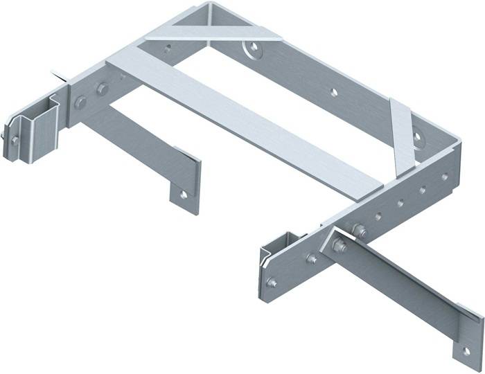 Wandhalter U-Bügel G.13,8kg VA verstellbar f.Wandabstand 400-600mm Zarges