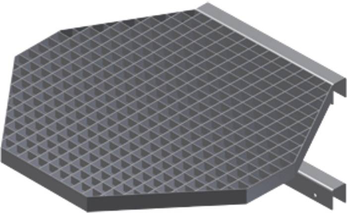 Umstiegsplattform LxB 700x700mm G.20kg VA achteckig Zarges