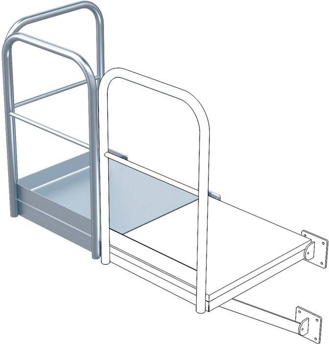 Grundpodest BxT 940x1000mm G.86kg VA Flächenlast 3,5kN/m2 Einzellast 1,5kN
