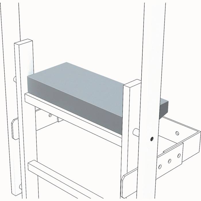 Ausstiegstritt Stufen-B.520mm Stufen-T.150mm G.2,8kg VA Zarges
