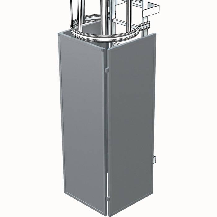 Sicherungstüre G.62,6kg Stahl verz. m.feststehenden Seitenteilen Zarges