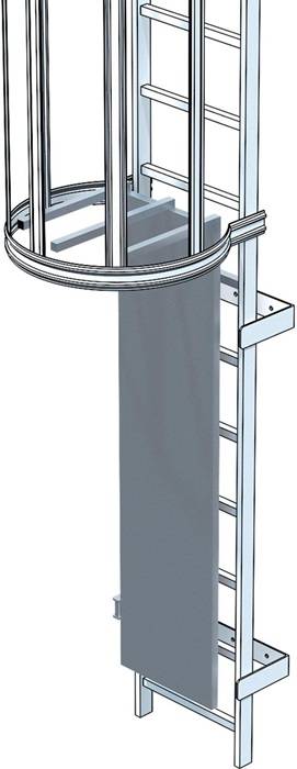 Sicherungstüre G.21kg Stahl verz. f.Wartungsleitern Zarges