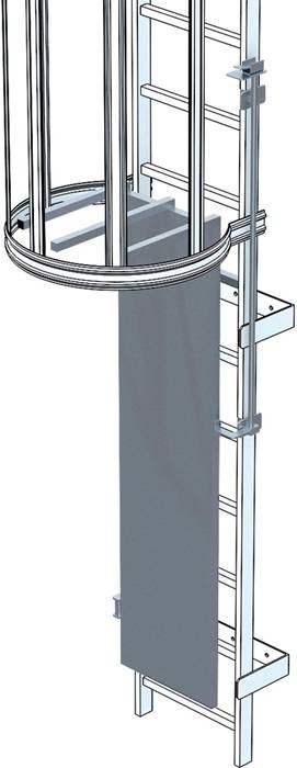 Sicherungstüre DIN14094-1 G.24kg Stahl verz. f.Fluchtleitern Zarges