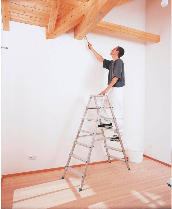 Stufen-Stehleiter Scana B 2x4 Stufen L.0,94m Arbeits-H.2,45m G.3,8kg Zarges