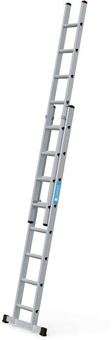 Schiebeleiter Everest 2DE 2x8 Sprossen L.2,41-3,8m Arbeits-H.4,6m G.9,3kg Zarges