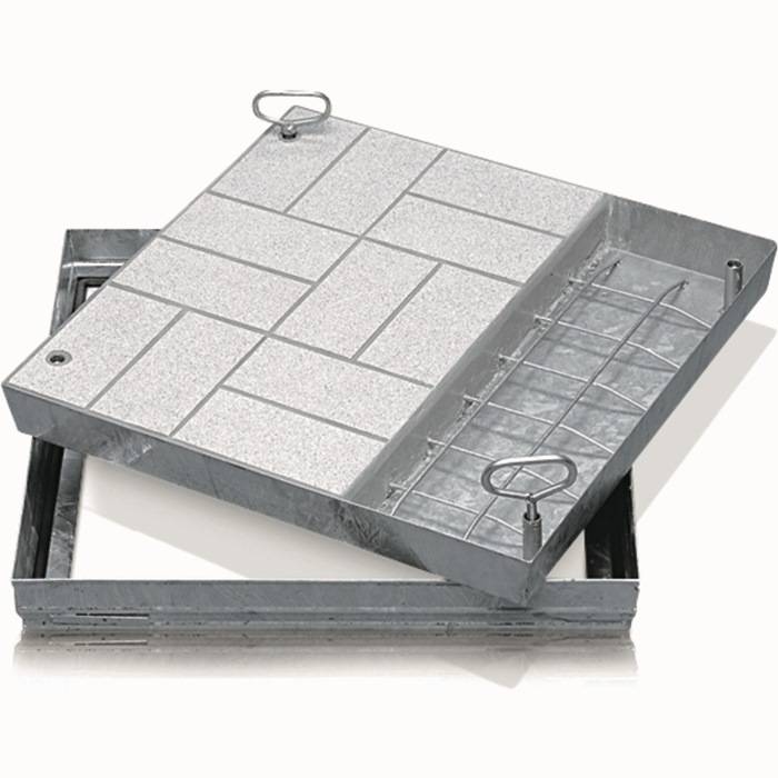 Schachtabdeckung Schachtmaß LW 600x600mm Stahl verz. Außenmaß 720x720mm Zarges