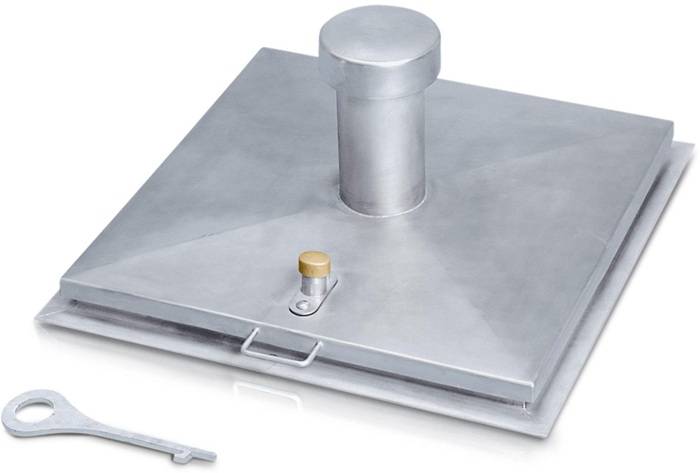 Brunnenabdeckung Schachtmaß LW 1000x1000mm VA V2A m.Isolierung Zarges