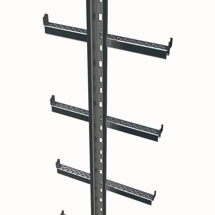 Einholmleiter L.2,8m B.370mm G.14,4kg Stahl verz. m.Steigschutzschiene Zarges