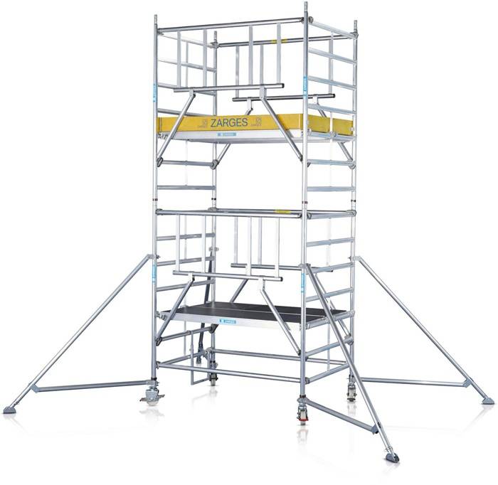 Fahrgerüst Multitower S-PLUS 2T Arbeits-H.12,35m Plattform-Gr.1,2x1,8m Zarges