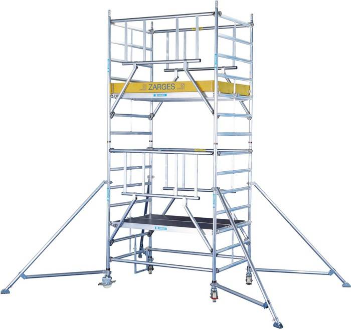 Fahrgerüst Multitower S-PLUS 2T Arbeits-H.4,5m Plattform-Gr.1,2x1,8mG.120,7kg