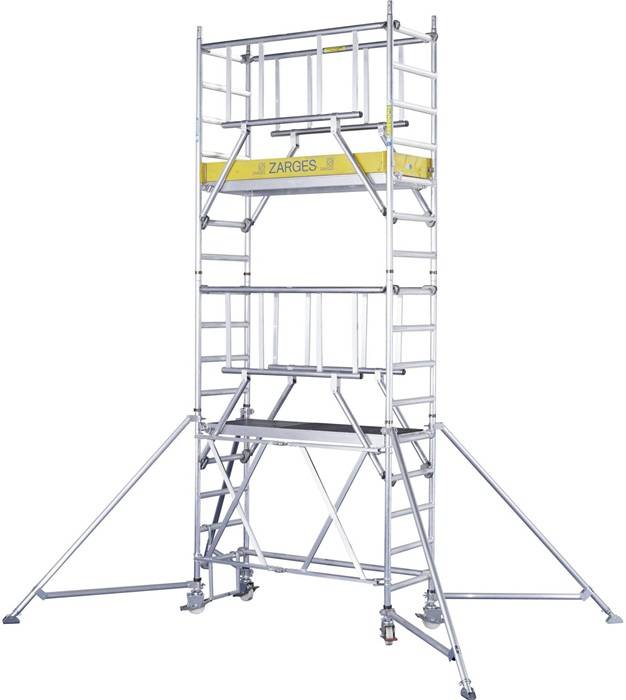 Klappgerüst Compactmaster S-PLUS 1T Arbeits-H.6,55m Plattform-Gr.0,6x1,8m Zarges