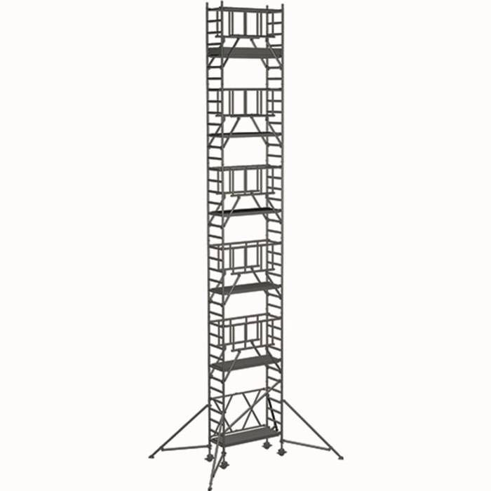 Klappgerüst Compactmaster S-PLUS 1T Arbeits-H.12,4m Plattform-Gr.0,6x1,8m Zarges