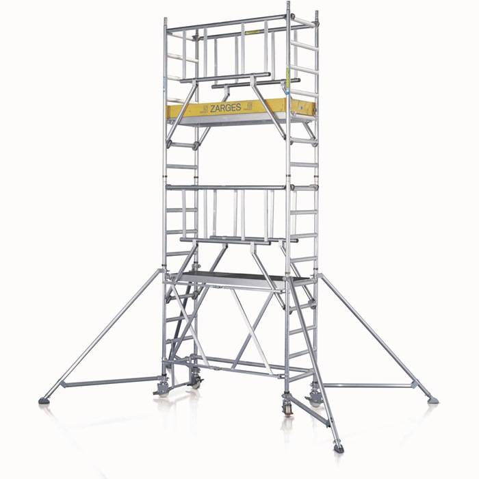 Klappgerüst Compactmaster S-PLUS 1T Arbeits-H.5,7m Plattform-Gr.0,6x1,8m Zarges