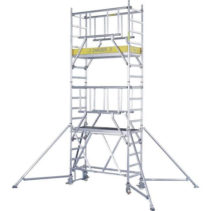 Klappgerüst Compactmaster S-PLUS 1T Arbeits-H.9,6m Plattform-Gr.0,6x1,8m Zarges